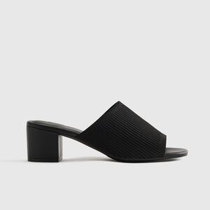 Quince Black Women's Block Heel Mules